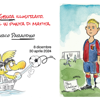 Al via la mostra “40 anni di Genoa illustrato: volti e goal in punta di matita” di Marco Paravidino