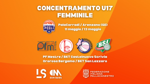 BASKET PEGLI ospiterà ad Arenzano uno dei concentramenti italiani U17 per le Finali Nazional