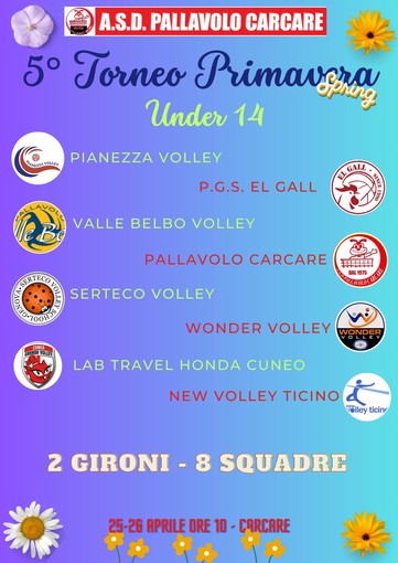 VOLLEY Decolla a Carcare il quinto torneo Primavera “SPRING” dedicato alle ragazze under 14