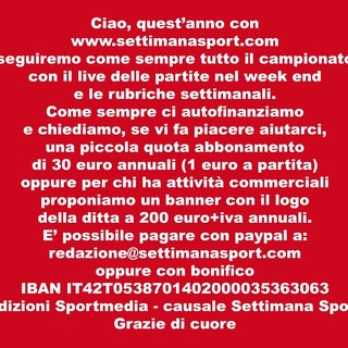 SOSTENIAMO SETTIMANA SPORT