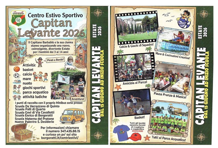 CAPITAN LEVANTE Il centro estivo del Borgoratti