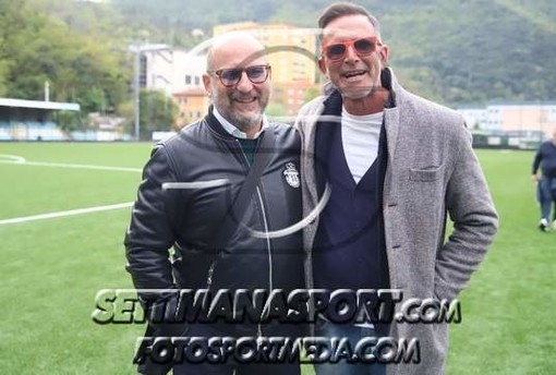 Nella foto, Cavaliere con il ds del Ligorna, Ricci
