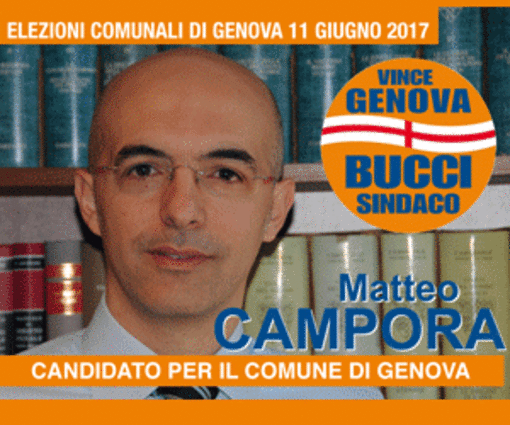 Matteo Campora per il Comune di Genova: &quot;Sostengo Bucci perchè sostiene lo sport&quot;