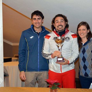 Christian Tirapelle premiato da Barbara Rotterdam  V.Presidente Footgolf Liguria