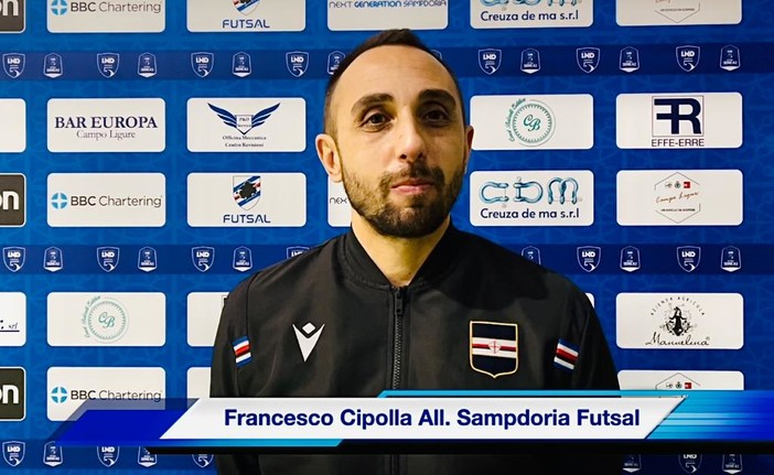 SERIE A2 SAMPDORIA FUTSAL-PRATO C5, MISTER FRANCESCO CIPOLLA: &quot;Non è stata la mia miglior Samp, ma l'importante era prolungare la striscia positiva...&quot; (VIDEO)