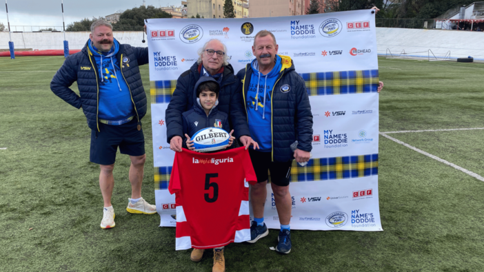 RUGBY Sport e solidarietà: L'accoglienza del CUS Genova per il Doddie's Team allo Stadio Carlini-Bollesan RUGBY Sport e solidarietà: L'accoglienza del CUS Genova per il Doddie's Team allo Stadio Carlini-Bollesan