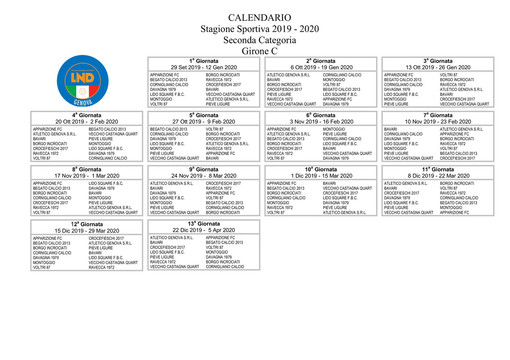 SECONDA C Il calendario