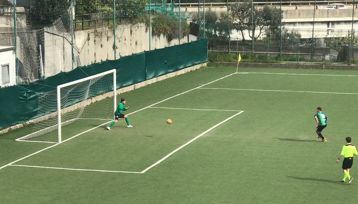 Bottero trasforma il rigore dell'1-1 (foto AC)