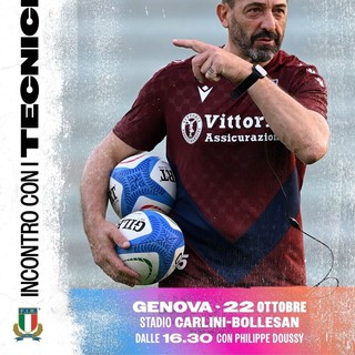 RUGBY Il 22 ottobre Philippe Doussy incontra i tecnici liguri a Genova