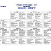 ECCELLENZA Ecco il calendario