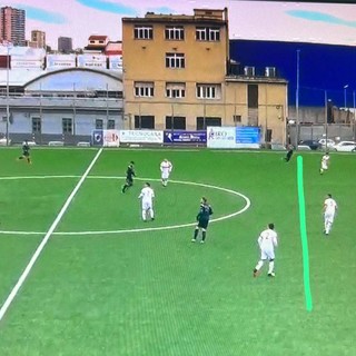 Il fermo immagine dell'occasione di Repetto