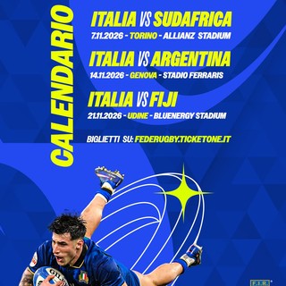 FIR Liguria - Nations Championship, in vendita i biglietti per le Northern Hemisphere Series di novembre a Torino, Genova e Udine