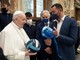 PALLANUOTO/PRO RECCO Il Presidente Felugo incontra il Papa: calottina e pallone in dono