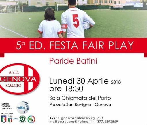 Genova Calcio: ecco la 5^ edizione della Festa Fair Play