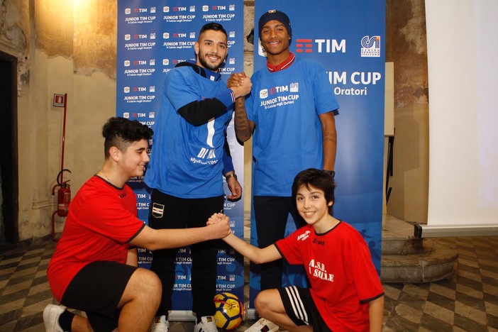 A Genova Eddie Salcedo e Gianluca Caprari hanno incontrato i ragazzi della Junior TIM Cup