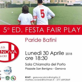 Genova Calcio: ecco la 5^ edizione della Festa Fair Play