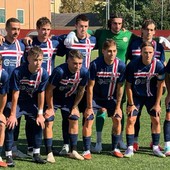 Genova Calcio oggi in campo con la nuova terza divisa, total BLU
