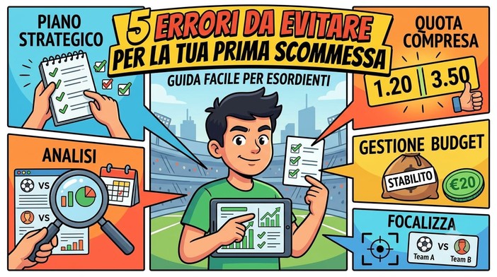 I 5 errori più comuni di chi scommette per la prima volta (e come evitarli) I 5 errori più comuni di chi scommette per la prima volta (e come evitarli)