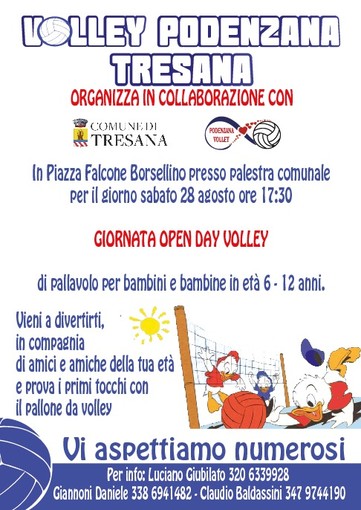 Pallavolo - Podenzana Tresana di nuovo in campo con 1.a squadra e Open Day