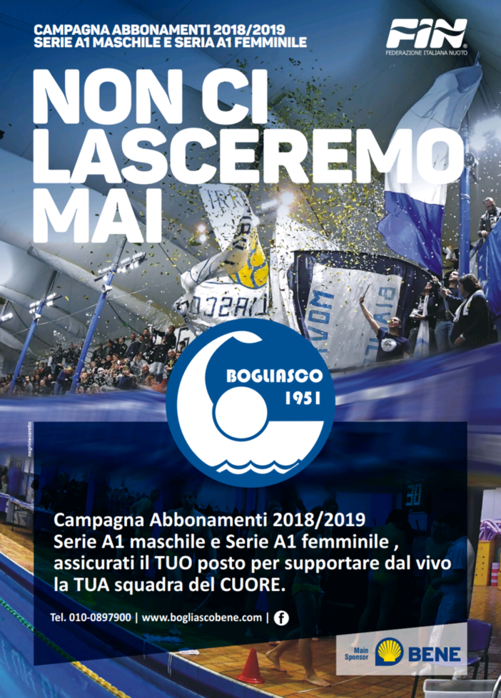 Bogliasco Pallanuoto: la campagna abbonamenti