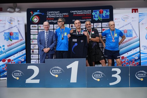Tennistavolo, Toirano e Prendiamoci per Mano vincenti ai Campionati Italiani Parkinson