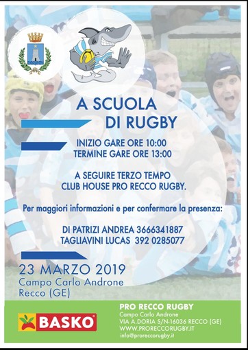 PRO RECCO RUGBY - Invito alla festa di &quot;A Scuola di Rugby&quot;