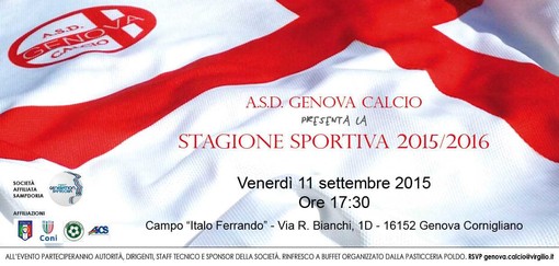 Venerdi 11 si presenta la Genova Calcio