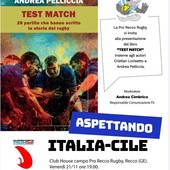 RUGBY - Presentazione del libro “TEST MATCH” a Recco venerdì 21 novembre
