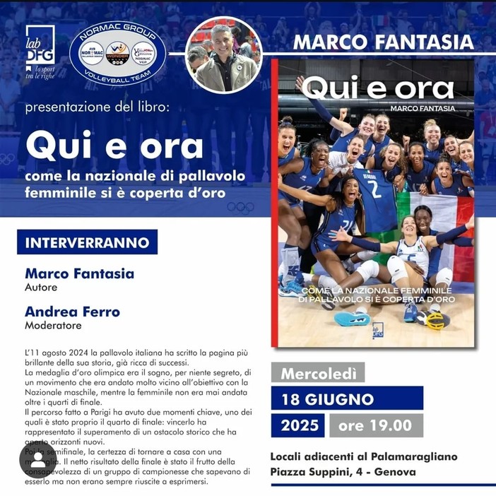 PALLAVOLO Normac Group ospita la presentazione del nuovo libro di Marco Fantasia