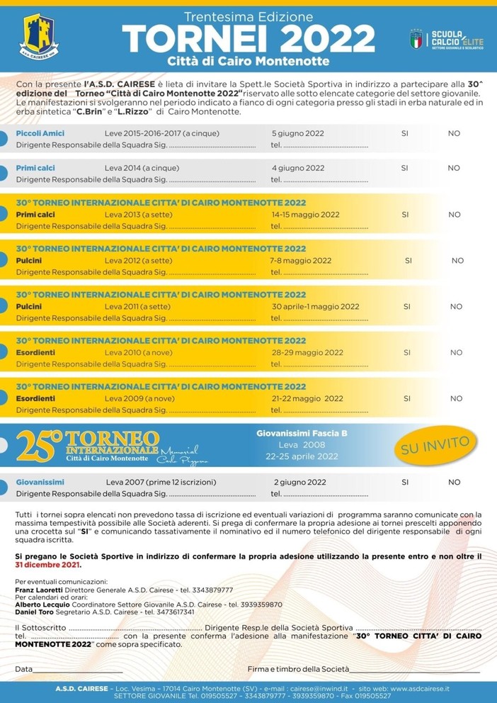 NEL 2022 IL MONDO TORNA A CAIRO GRAZIE A SEI TORNEI INTERNAZIONALI