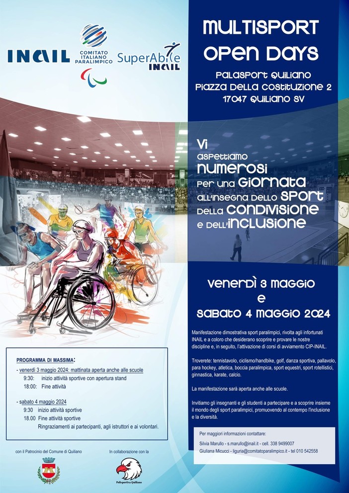 Giornate Multisport Open Days a Quiliano: Un'opportunità per l'integrazione e lo sport paralimpico