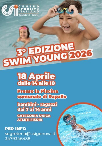RAPALLO Nuoto e inclusività: alla piscina del Poggiolino la manifestazione Swim Young 2026