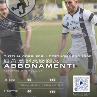 DERTHONA Al via la campagna abbonamenti