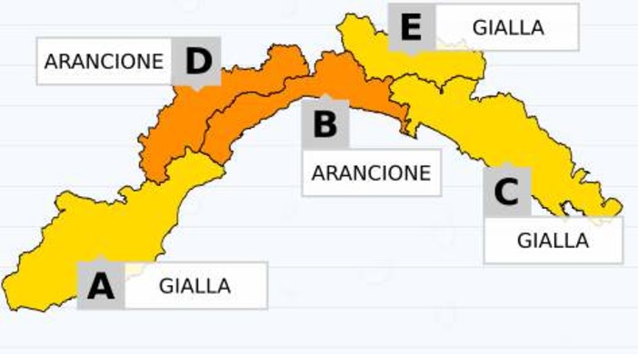 ALLERTA METEO Sale il livello ad arancione fra Spotorno e Camogli ECCO I PRIMI RINVII