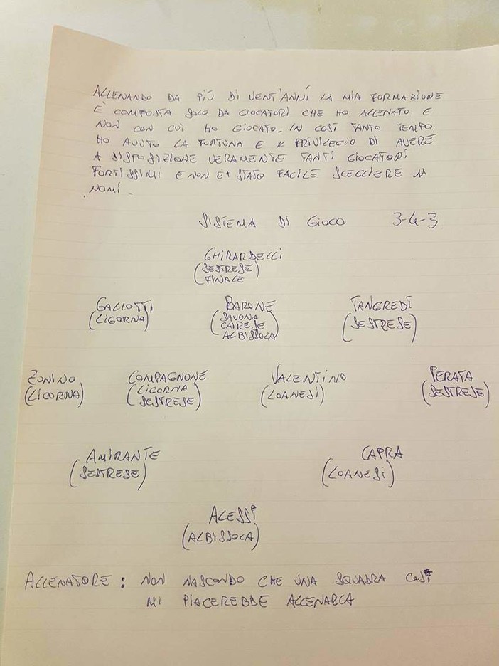 Il top 11 di Luca Monteforte