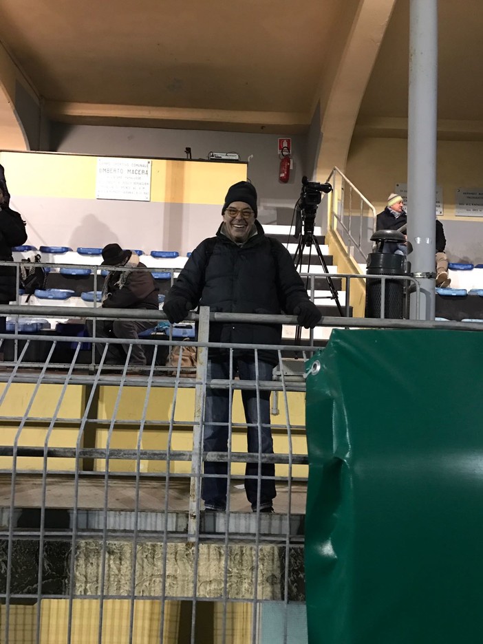 LA FOTO: "Mainer" il tifoso storico della Sestrese