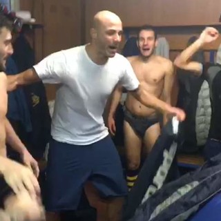 VIDEO Mele-Campoligure 2-1, la grande festa nello spogliatoio gialloblù