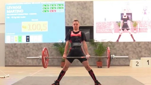 SOLLEVAMENTO PESI Per Martino Levaggi, a 15 anni, super risultato ai campionati italiani di powerlifting. Oro e tre record