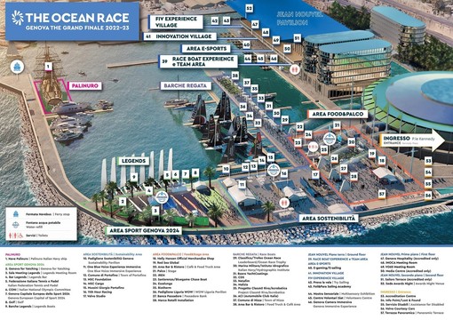 Tra mare e cielo, un sabato di festa internazionale a Genova con The Ocean Race, il Vespucci e le Frecce Tricolori