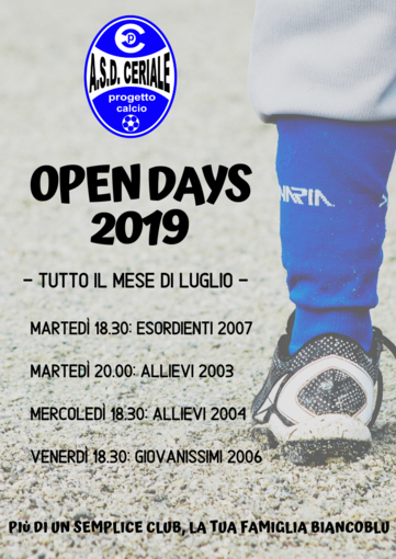 GLI OPEN DAY del Ceriale