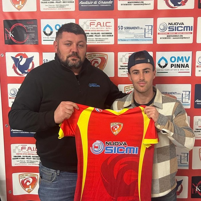 MILLESIMO Nuovo acquisto in casa giallorossa! Benvenuto Matteo Piccardo!