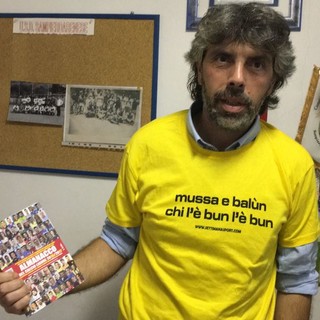 LA FOTO - Roberto Pittaluga testimonial di Settimana Sport e dell'Almanacco del Calcio Ligure