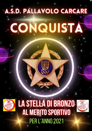 VOLLEY La pallavolo Carcare insignita della Stella di Bronzo per meriti sportivi