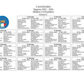 PRIMA CATEGORIA GIRONE C Il calendario