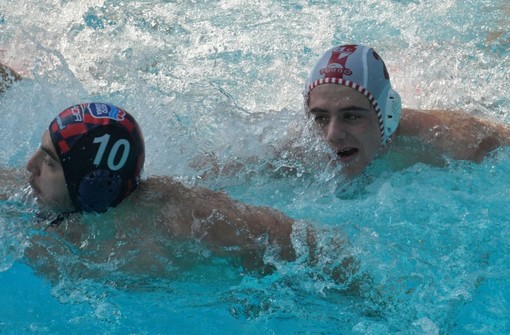 PALLANUOTO QUINTO  Giobatta Valle, Niccolò e Jacopo Gambacciani in Azzurro