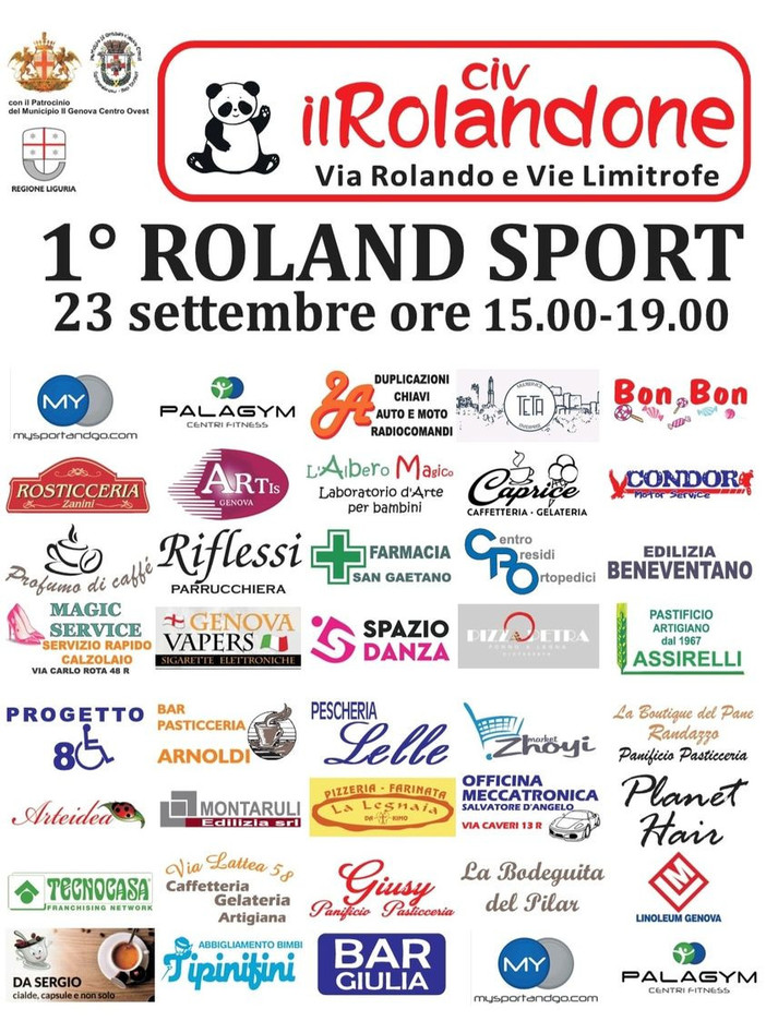 EVENTO SPORTIVO &quot;Roland Sport&quot;: una giornata dedicata allo sport a Sampierdarena