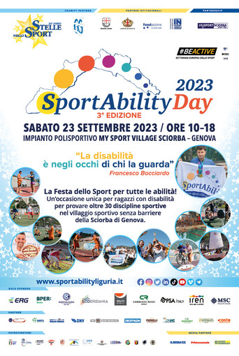 SPORTABILITY DAY  Sabato 23 settembre alla Sciorba di Genova la terza edizione della Festa di Sport e inclusione