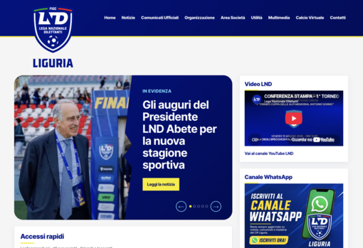 LND Liguria, online il nuovo portale istituzionale: informazione, servizi e territorio in una veste completamente rinnovata LND Liguria, online il nuovo portale istituzionale: informazione, servizi e territorio in una veste completamente rinnovata