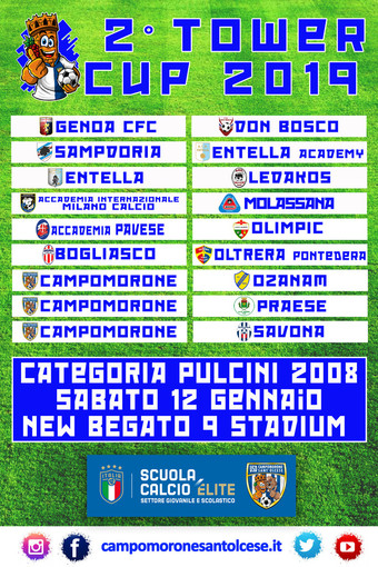 Sabato 12 gennaio la seconda edizione della Tower Cup Sabato 12 gennaio la seconda edizione della Tower Cup
