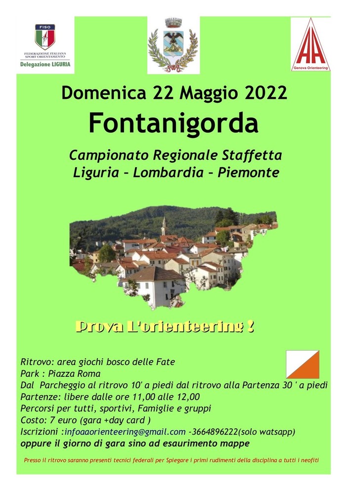 Campionato Regionale Sprint Staffetta di Orienteering a Fontanigorda